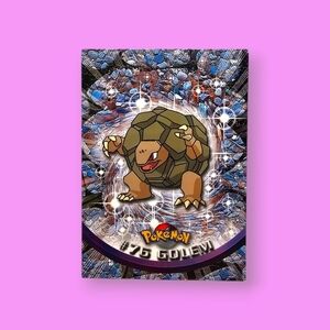 Pokemon 1999 TOPPS Golem #76 Blue Logo TV Animation Edition Card
